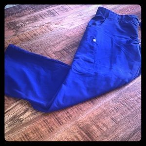FIGS Cargo Scrub Pants- Petite Large- Royal Blue